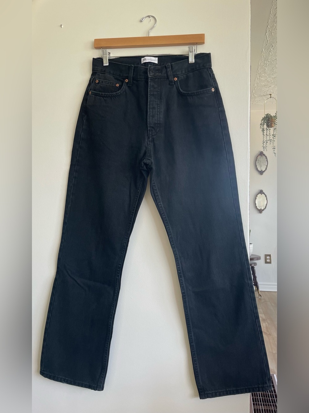 Zara Black Straight Jeans